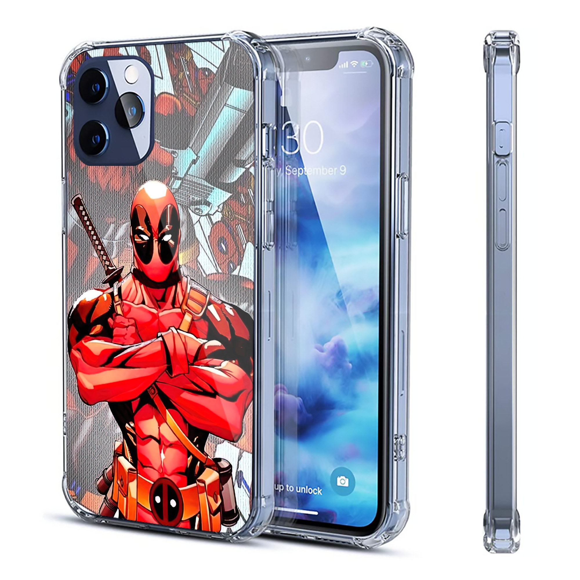 （画像用） Deadpool デッドプール 【iPhone 12シリーズ対応】透明スマホケース（クリアソフトケース）